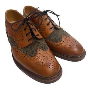 Charles Tyrwhitt Tan and Green Leather Brogues